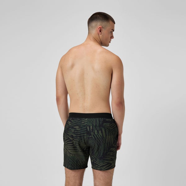 Speedo Men's Print Volley 16" Swim Trunks Green/Black