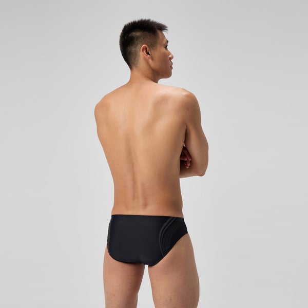 Speedo Men's Printed Vanquisher Movement Brief Black