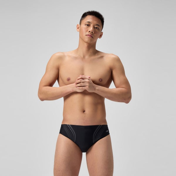 speedo Men's Printed Vanquisher Movement Brief Black