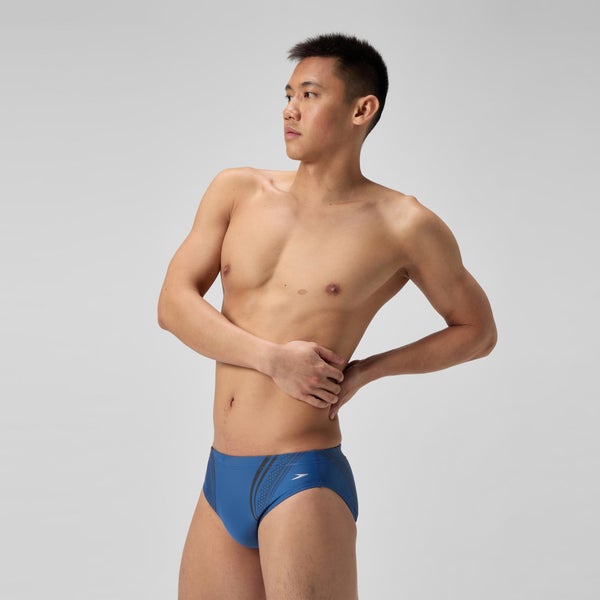 Speedo Men's Printed Vanquisher Movement Brief Blue