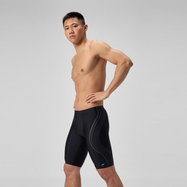 Speedo Men's Printed Vanquisher Movement Jammer Black