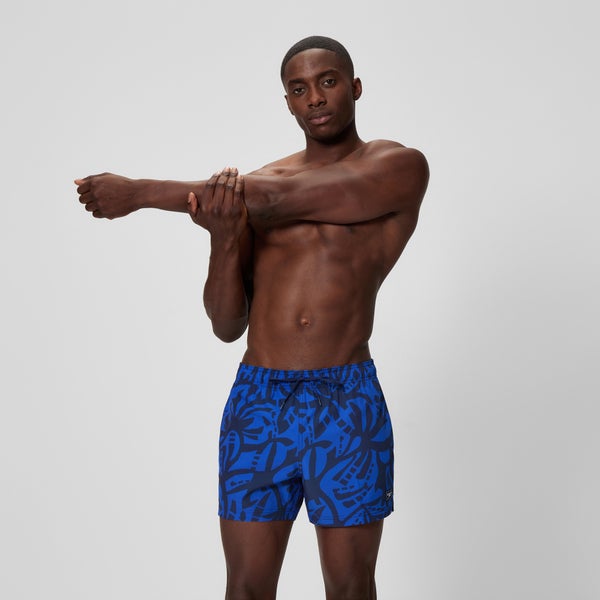 speedo Men's Redondo Edge Printed 14" Swim Shorts Navy/Blue