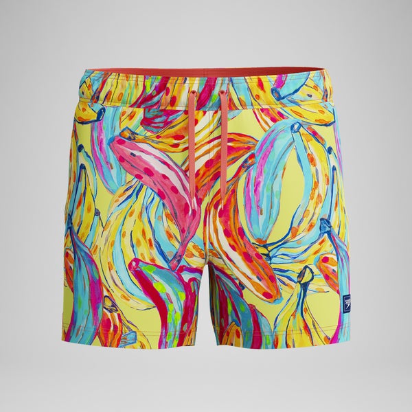 speedo Men's Redondo Edge Printed 14" Swim Trunks Orange/Green