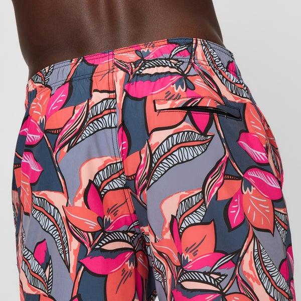 Speedo Men's Redondo Edge Printed 16" Swim Shorts Coral/Gray