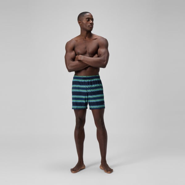 Speedo Men's Redondo Edge Printed 16" Swim Trunks Blue