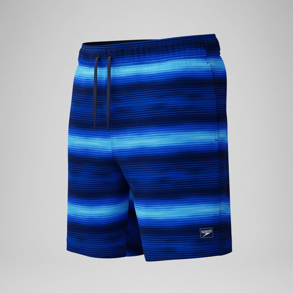 Speedo Men's Redondo Edge Printed 18" Swim Shorts Navy/Blue