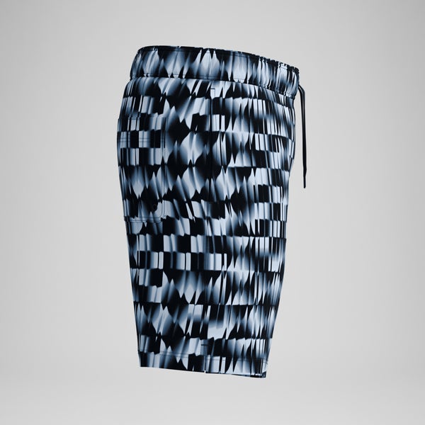 Speedo Men's Redondo Printed 18" Swim Shorts Black/Gray