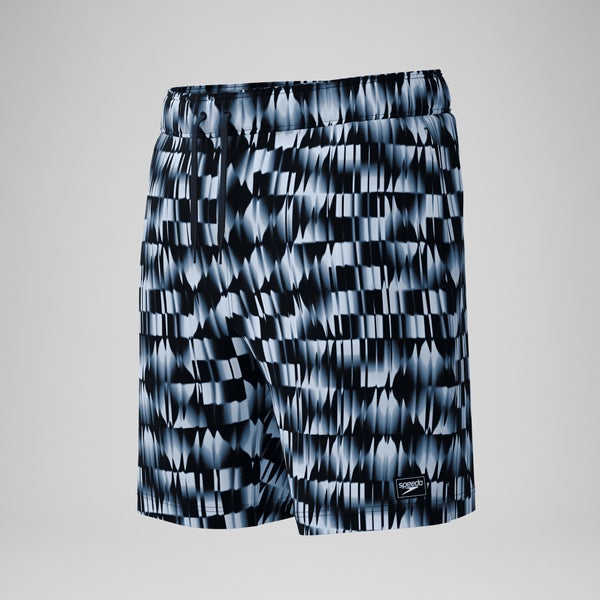 Speedo Men's Redondo Printed 18" Swim Shorts Black/Gray