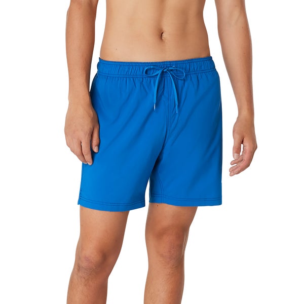 speedo Men's Solid Redondo Edge 17" Volley Swim Trunks Blue