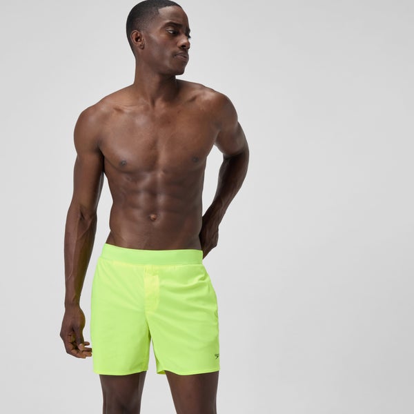 speedo Men's Solid The Lookout Volley 16" Swim Trunks Yellow