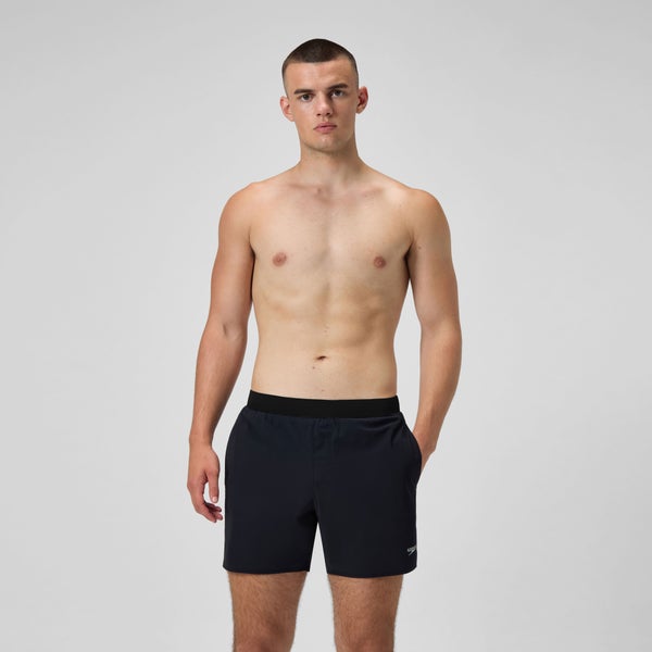 speedo Men's The Lookout Volley 16" Swim Trunks Black