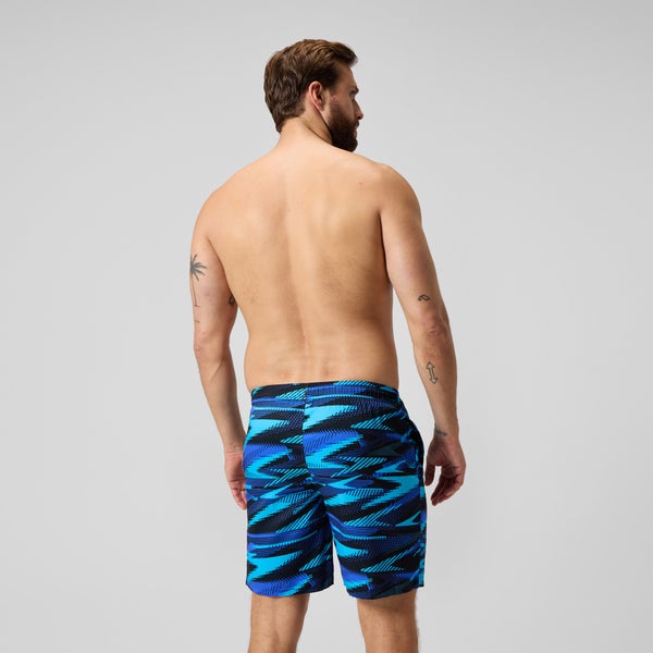 Speedo Men's Xpress Lite Allover 18" Watershort Swim Trunks Blue