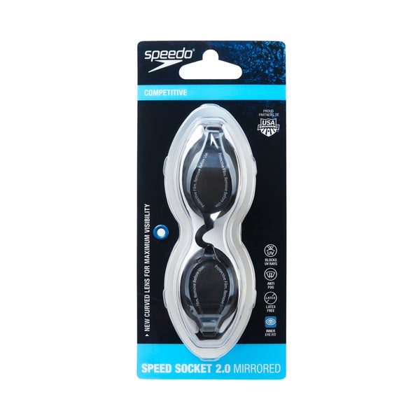 Speedo Speed Socket 2.0 Mirrored Goggles Black/Silver
