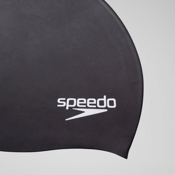 Speedo Adult Elastomeric Silicone Cap Black