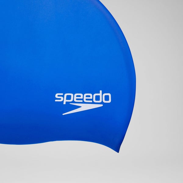Speedo Adult Elastomeric Solid Silicone Cap Blue