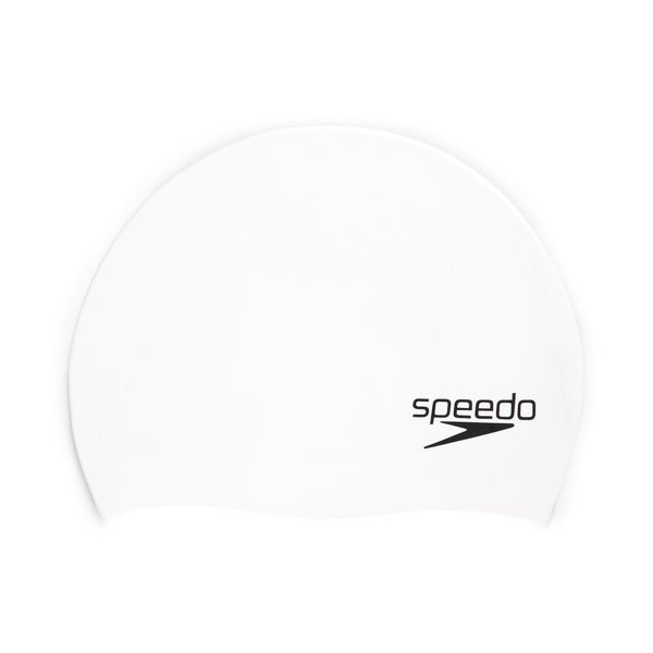 speedo Adult Elastomeric Solid Silicone Cap White