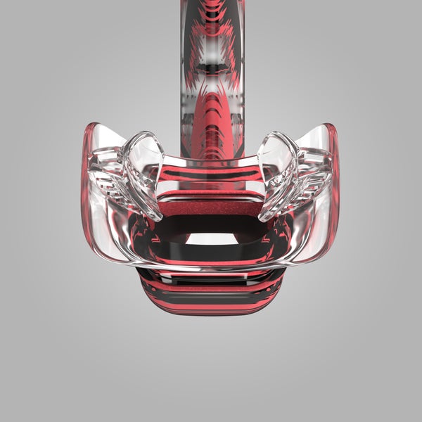 Speedo Adult Printed Bullet Head Snorkel Red/White