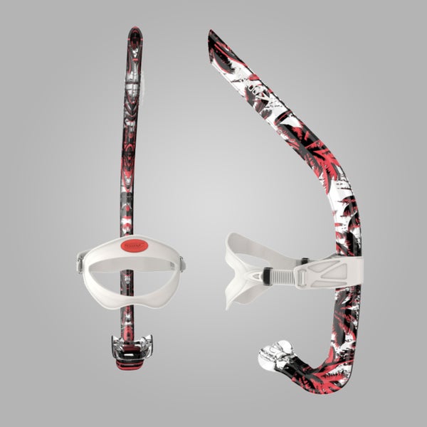 Speedo Adult Printed Bullet Head Snorkel Red/White