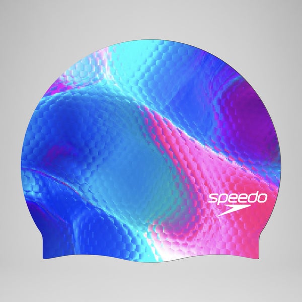 speedo Adult Printed Silicone One Cap Blue