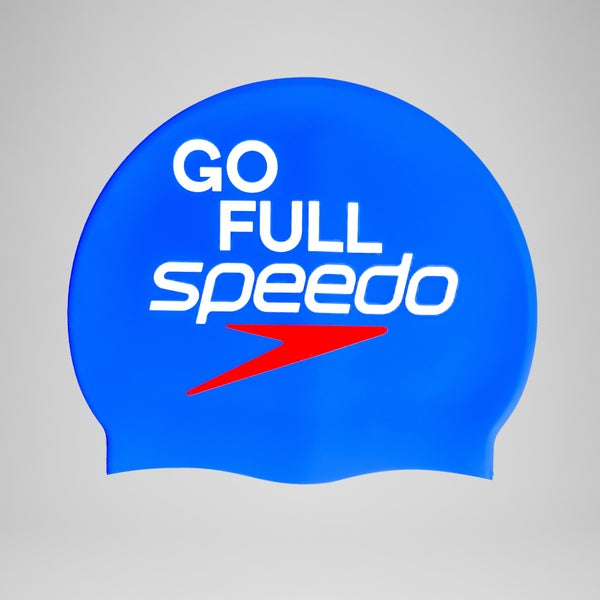 speedo Adult Silicone Cap Blue