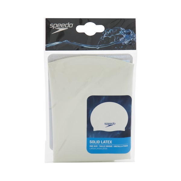 Speedo Adult Solid Latex Cap White