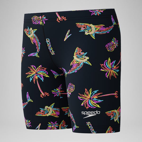 Speedo Boy's Print Jammer Black