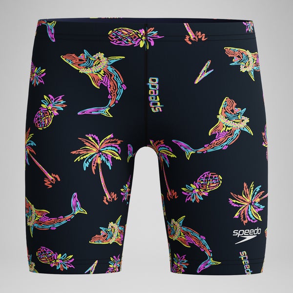 speedo Boy's Print Jammer Black