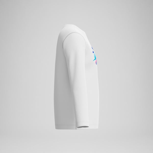 Speedo Boys Graphic Long Sleeve Swim Shirt White