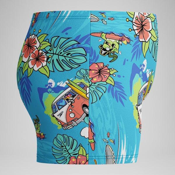 Speedo Boys' Learn To Swim Printed Square Leg Blue