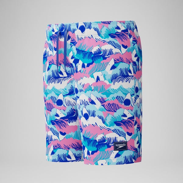 Speedo Boys Printed 15" Swim Shorts Blue