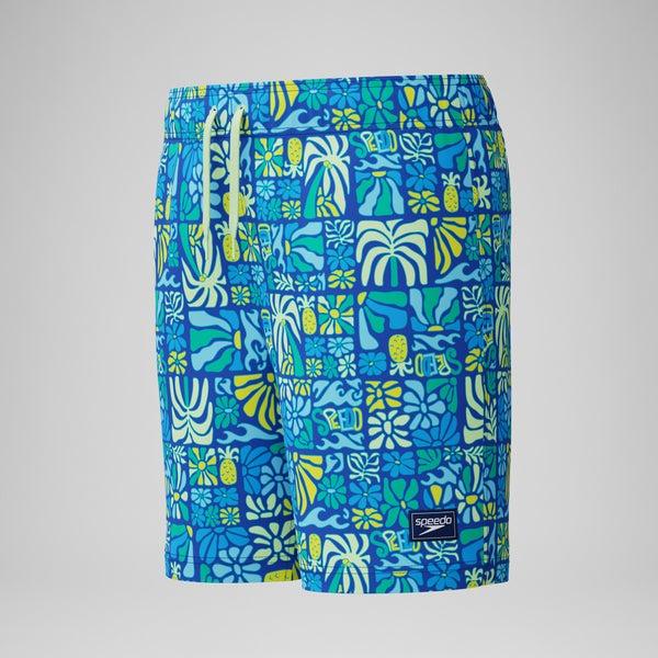 Speedo Boys Printed 15" Swim Shorts Blue