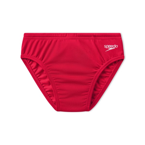speedo Boys Solid Powerflex Youth Brief Red