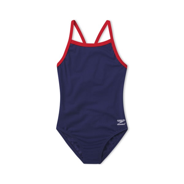 speedo Girl's Endurance+ Flyback One Piece Navy
