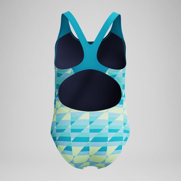 Speedo Girls Print Splashback One Piece Blue