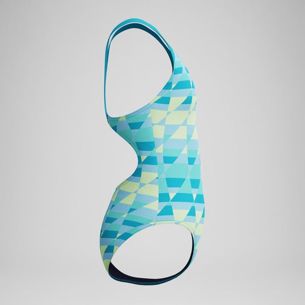 Speedo Girls Print Splashback One Piece Blue