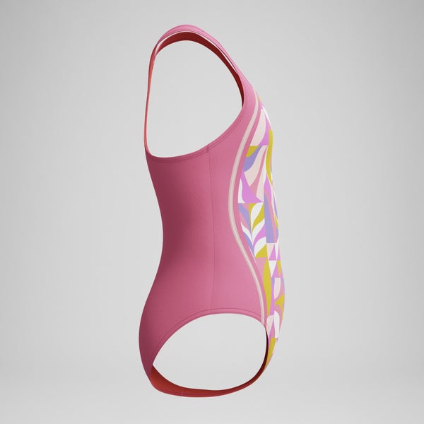 Speedo Girls Printed Sport One Piece Pink