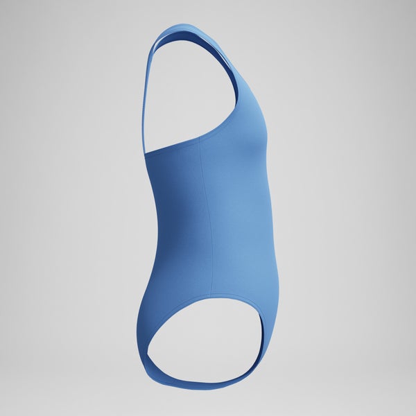 Speedo Girls Solid Racerback One Piece Blue