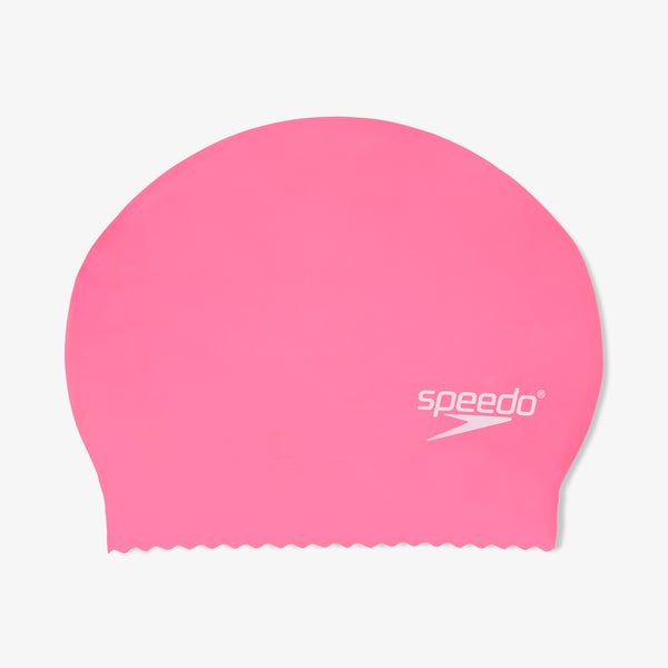speedo Jr. Solid Latex Cap Pink