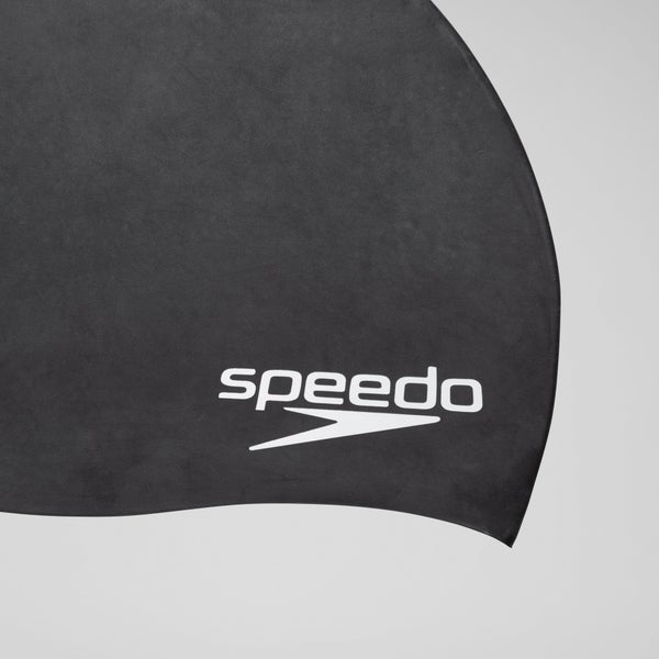 Speedo Junior Elastomeric Solid Silicone Cap Black
