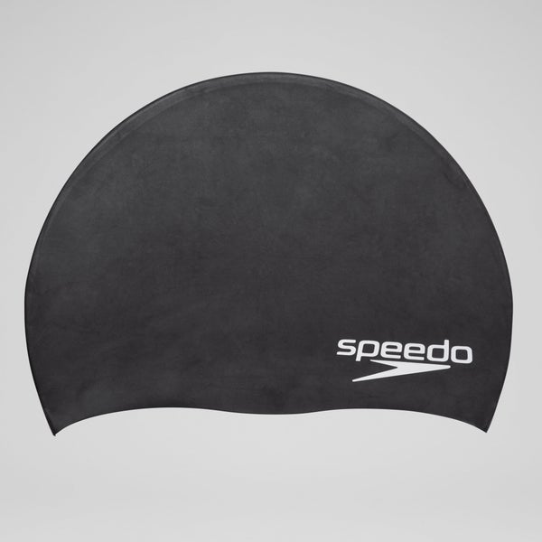 speedo Junior Elastomeric Solid Silicone Cap Black