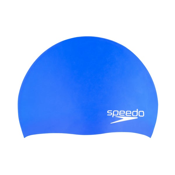 speedo Junior Elastomeric Solid Silicone Cap Blue