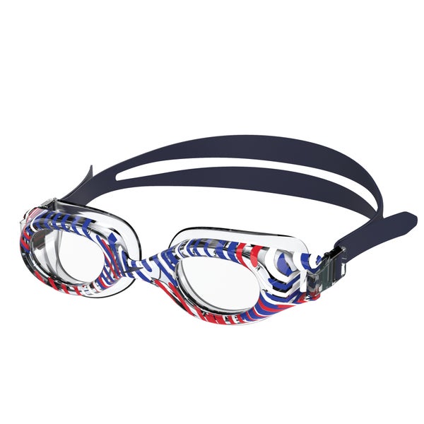 speedo Junior Hydrospex Print Goggles Blue/Red