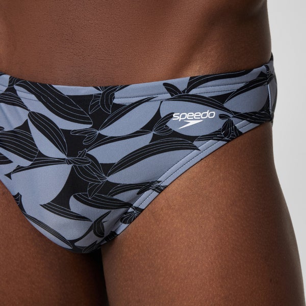 Speedo Men's Beachstar Printed 2" Brief Black/Gray