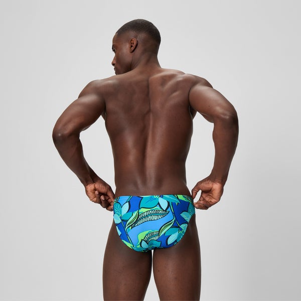 Speedo Men's Beachstar Printed 2" Brief Blue