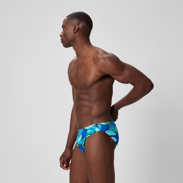 Speedo Men's Beachstar Printed 2" Brief Blue