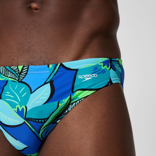 Speedo Men's Beachstar Printed 2" Brief Blue