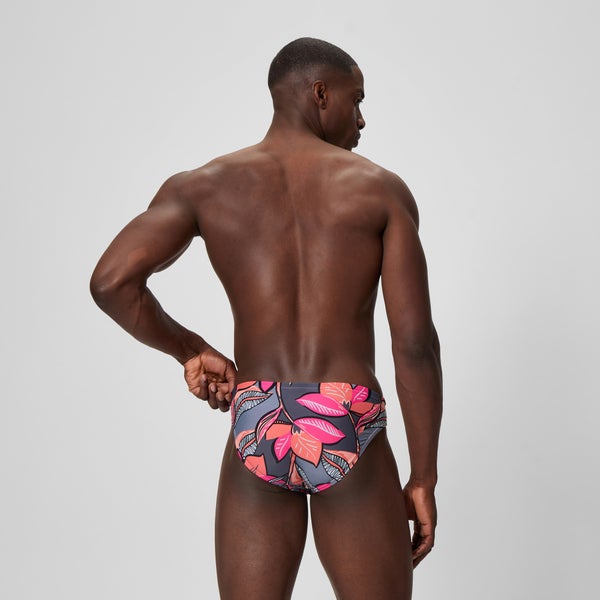 Speedo Men's Beachstar Printed 2" Brief Coral/Gray