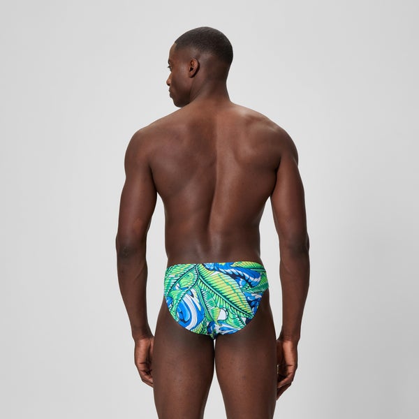Speedo Men's Beachstar Printed 2" Brief Green