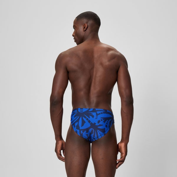 Speedo Men's Beachstar Printed 2" Brief Navy/Blue