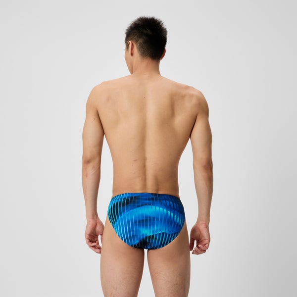 Speedo Men's Club Training Printed Brief Blue